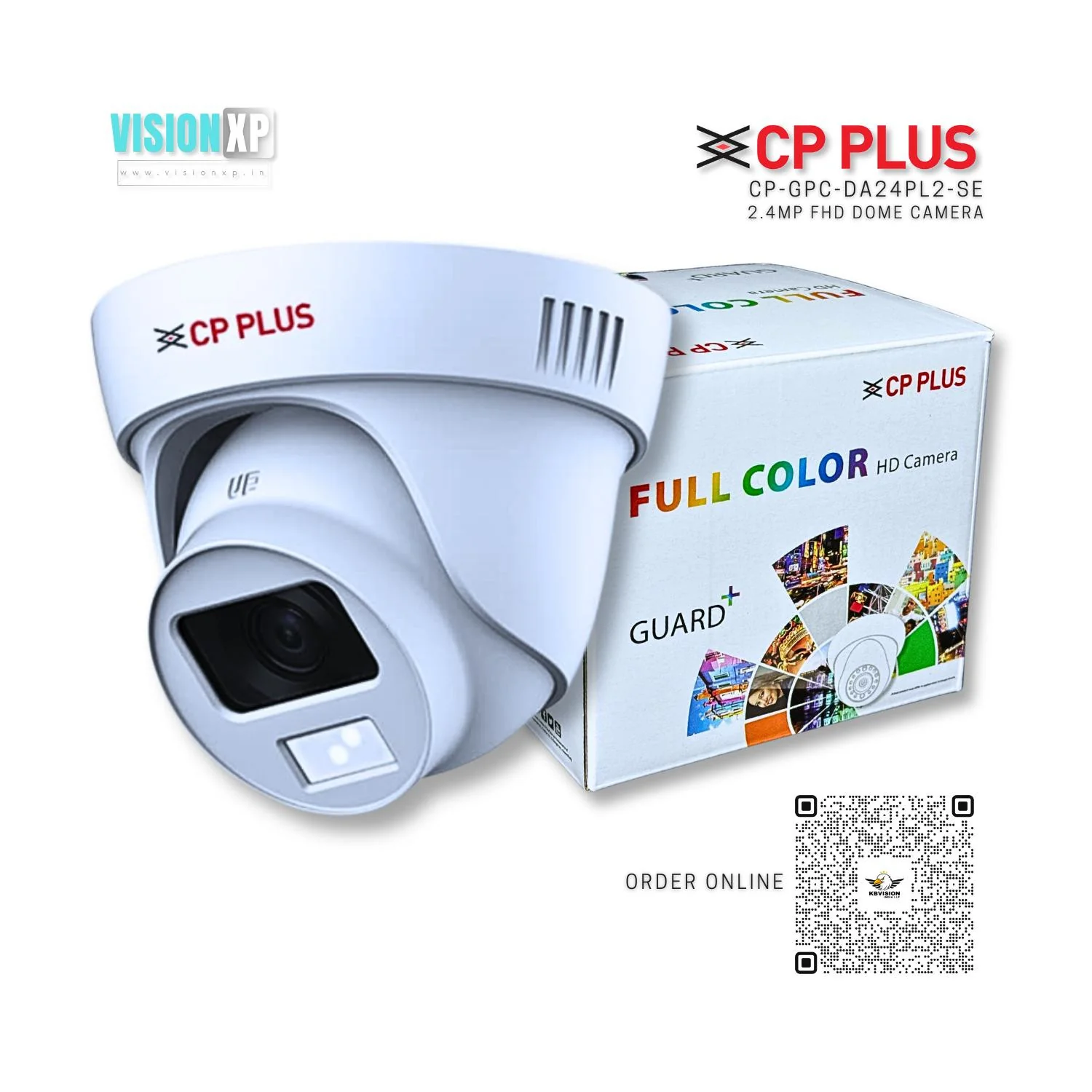 CP  Plus 5MP Full-Color Guard+ Dome with Audio Camera - 20Mtr.