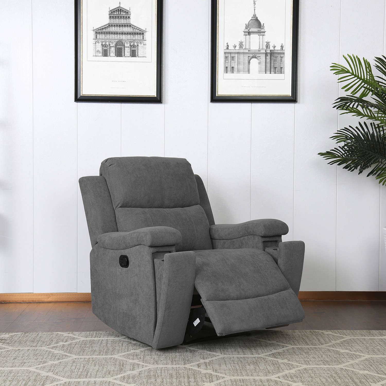 Ledbury Recliner Chair - Dark Grey