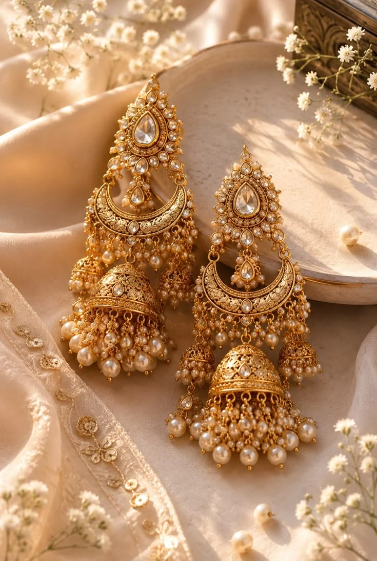 Heavy Traditional Latkan Earrings