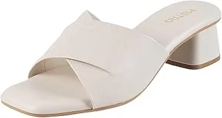 Metro Women's Faux Leather Formal Block Heel Fashion Sandals